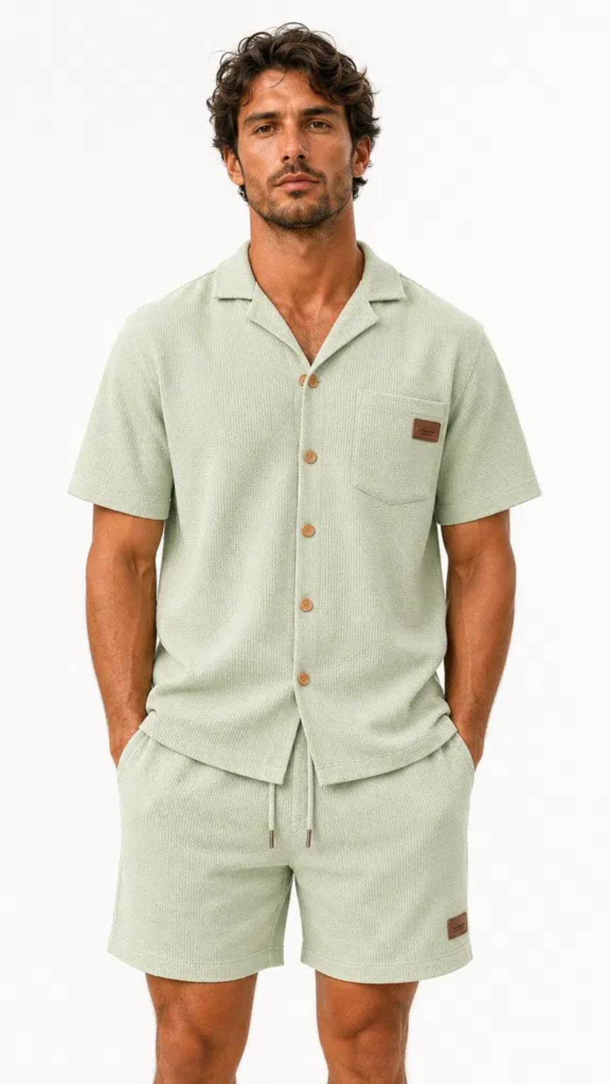 Premium Men’s Waffle Summer Set