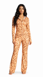 Kareno women leopard print luxe lounge set premium style
