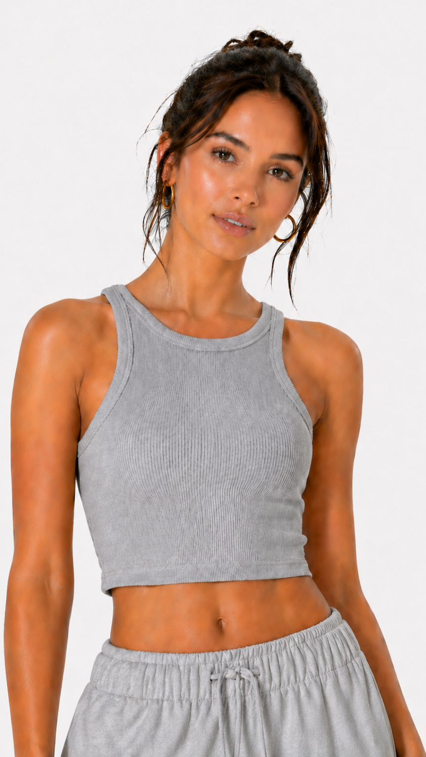 Kareno women sporty crop top casual gym aesthetic