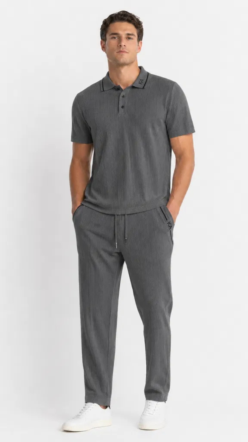 Kareno men beige tracksuit modern relaxed fit set