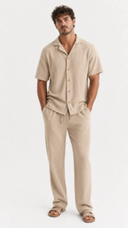 Kareno men coffee waffle summer set relaxed luxury fit