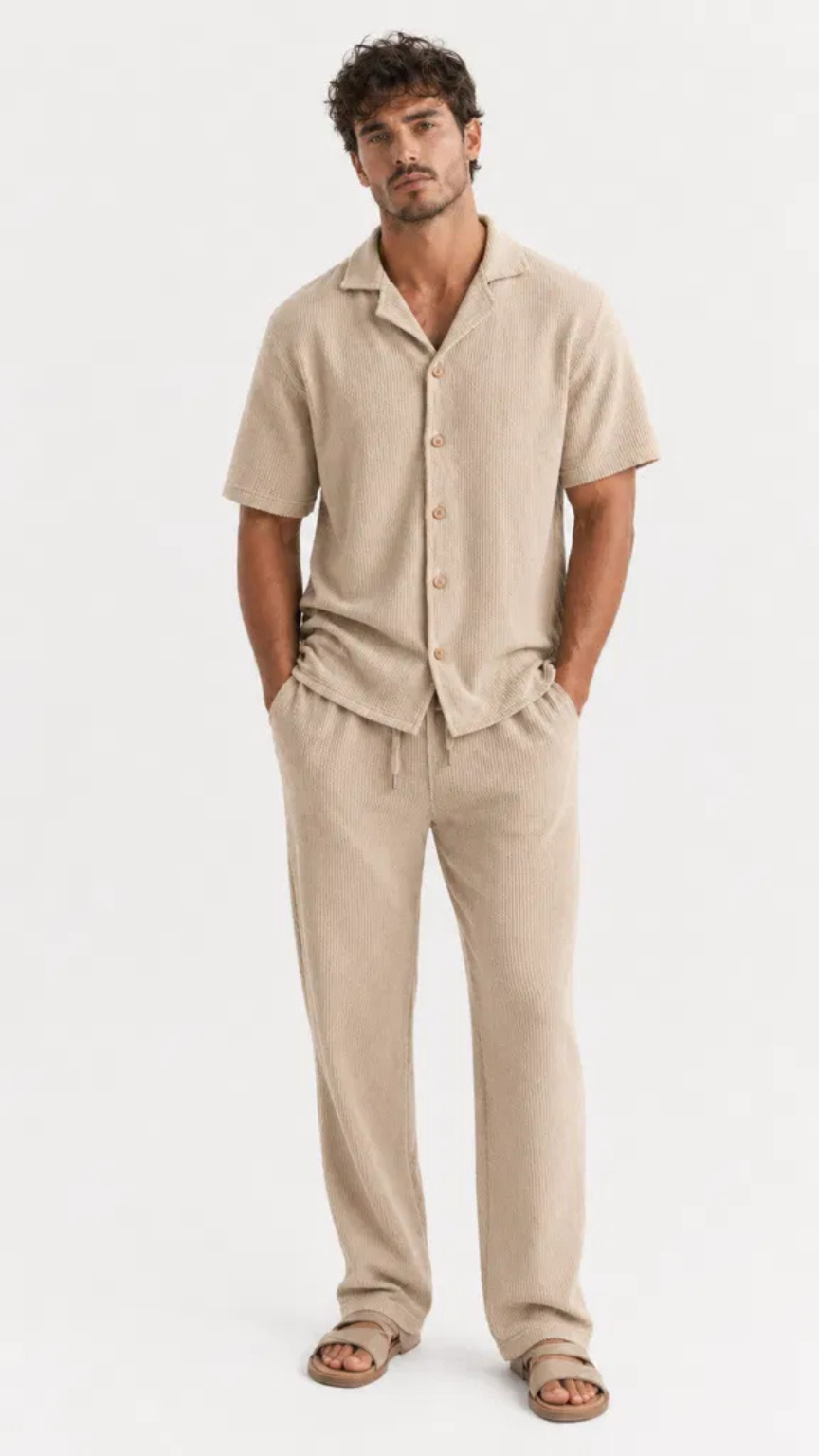 Kareno men coffee waffle summer set relaxed luxury fit