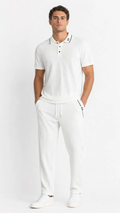 Kareno men black tracksuit premium athletic set front view
