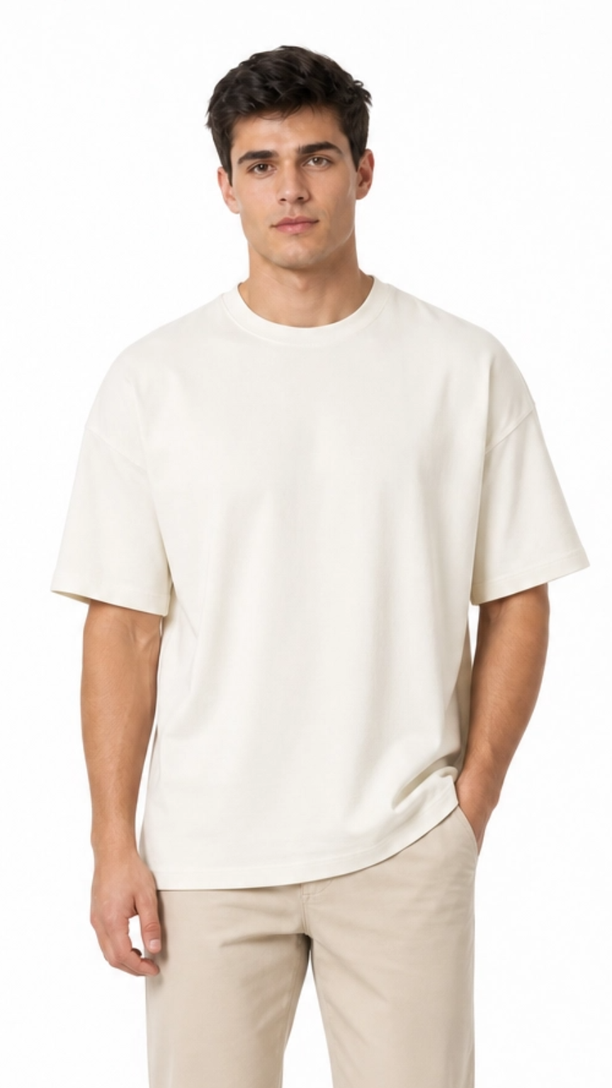 Kareno men minimalist oversized t shirt clean aesthetic