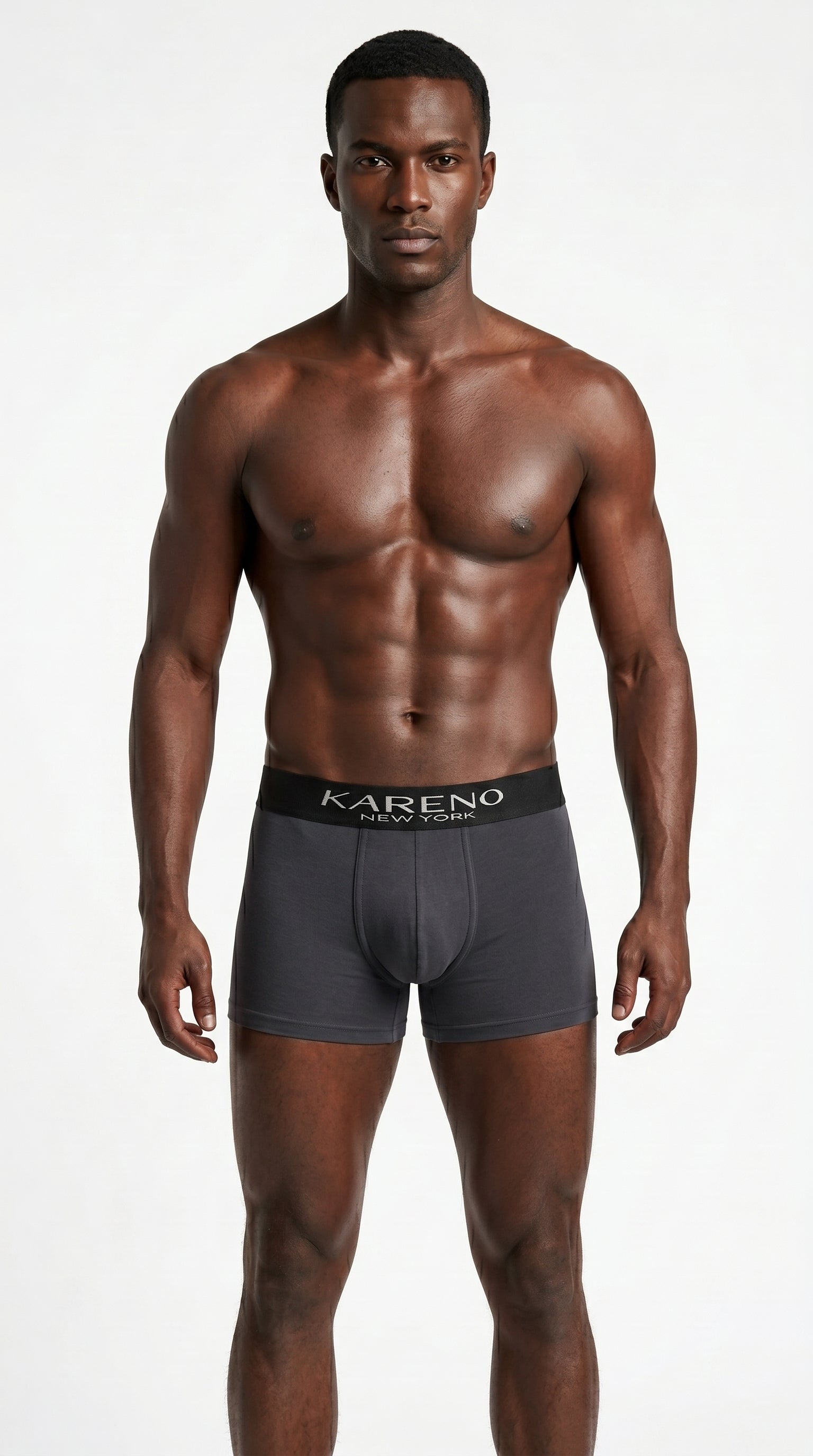 Kareno New York men cotton boxer briefs lifestyle studio photo