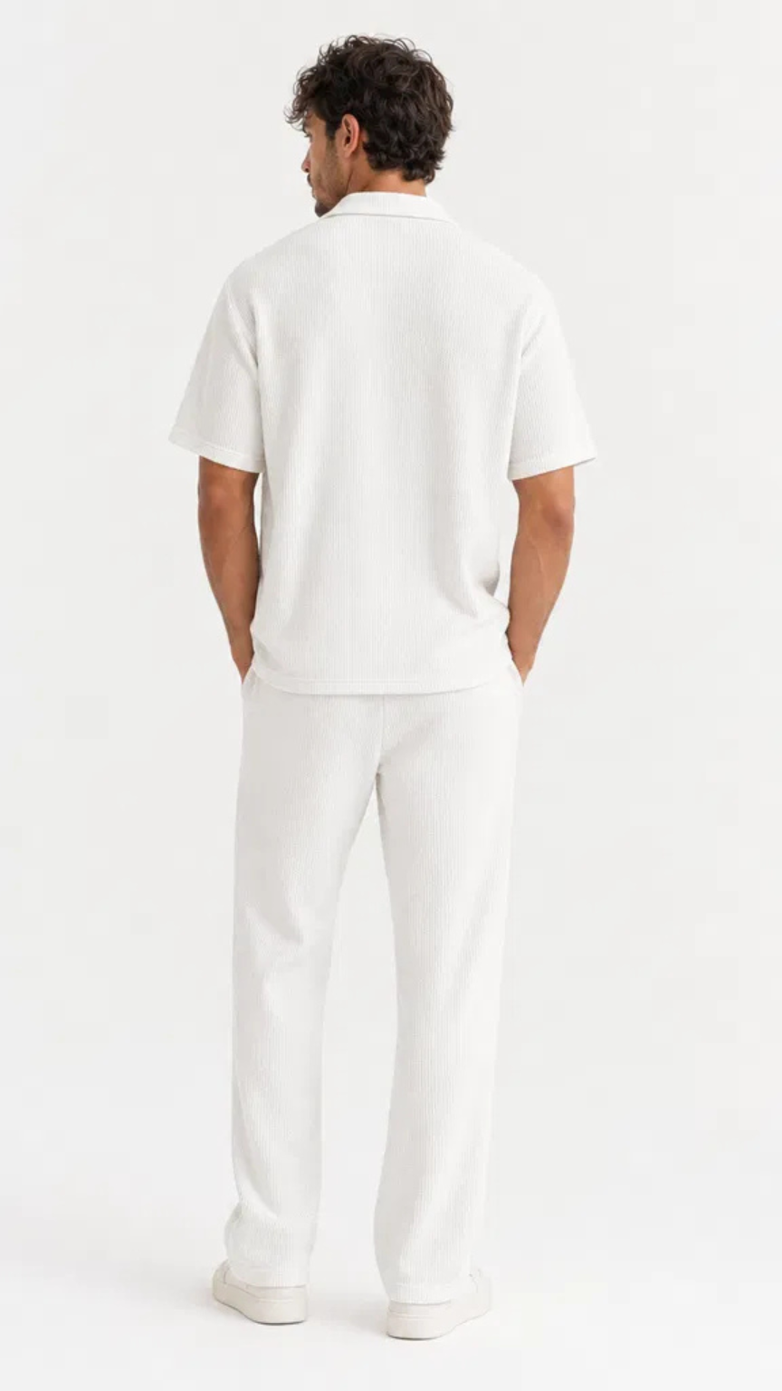 Kareno men two piece set breathable fabric modern fit