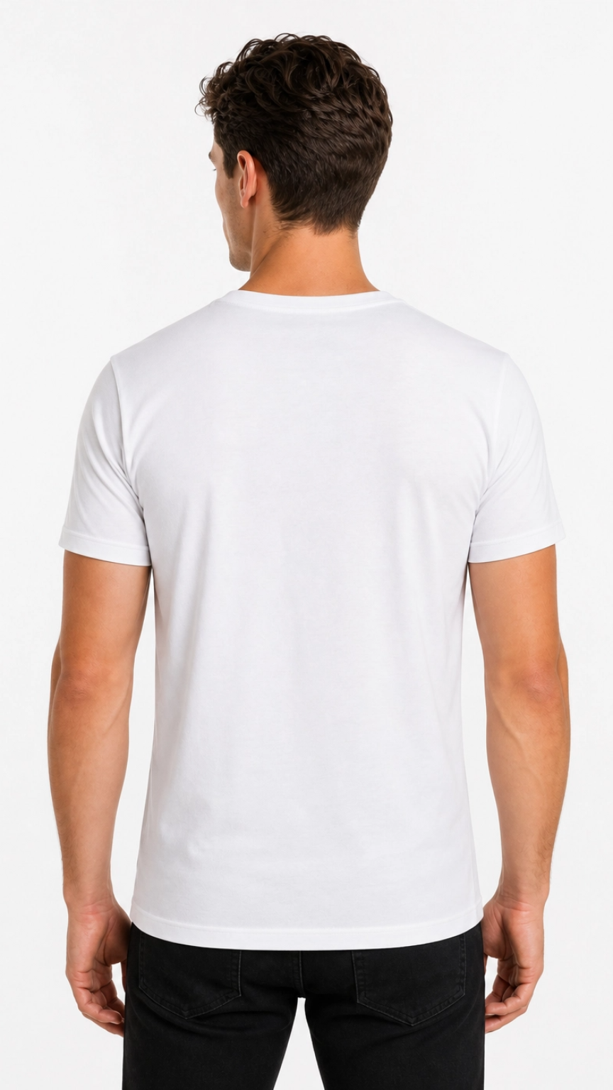 Kareno minimalist white t shirt modern streetwear vibe