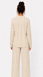 Kareno women premium linen summer set front studio image