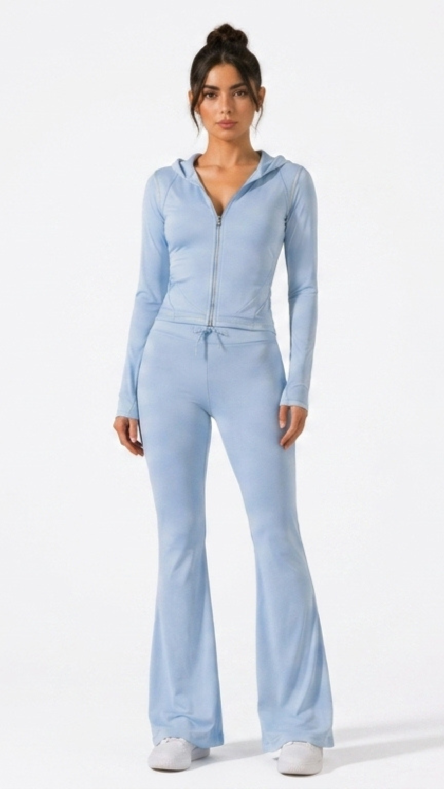 Kareno women baby blue activewear jumpsuit premium style