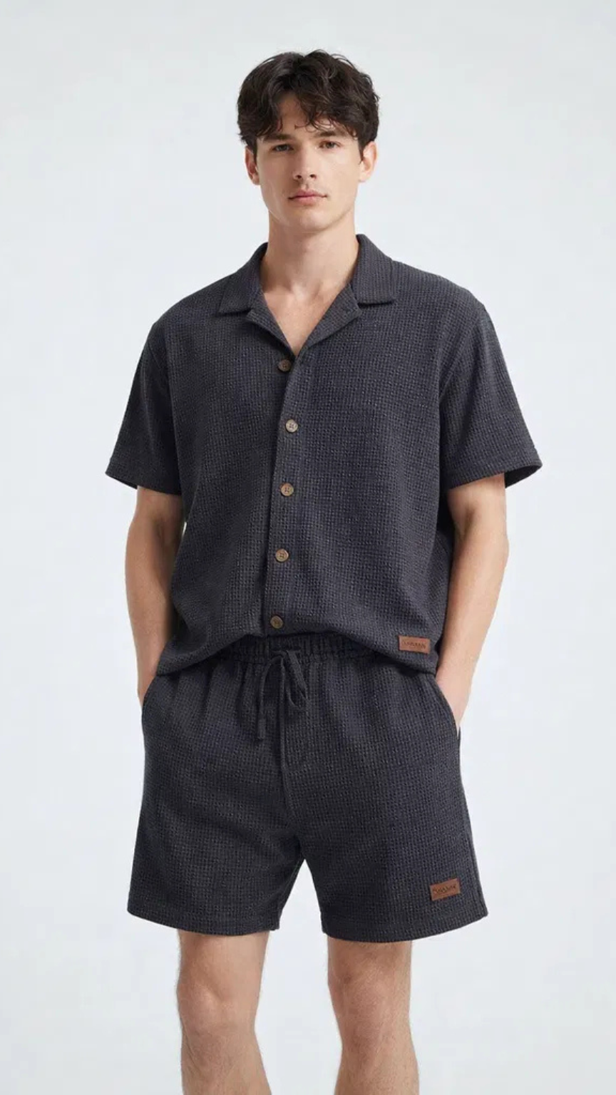 Premium Men’s Waffle Summer Set