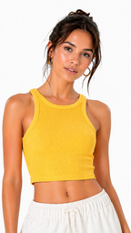 Kareno women fitted blush crop top modern sporty style