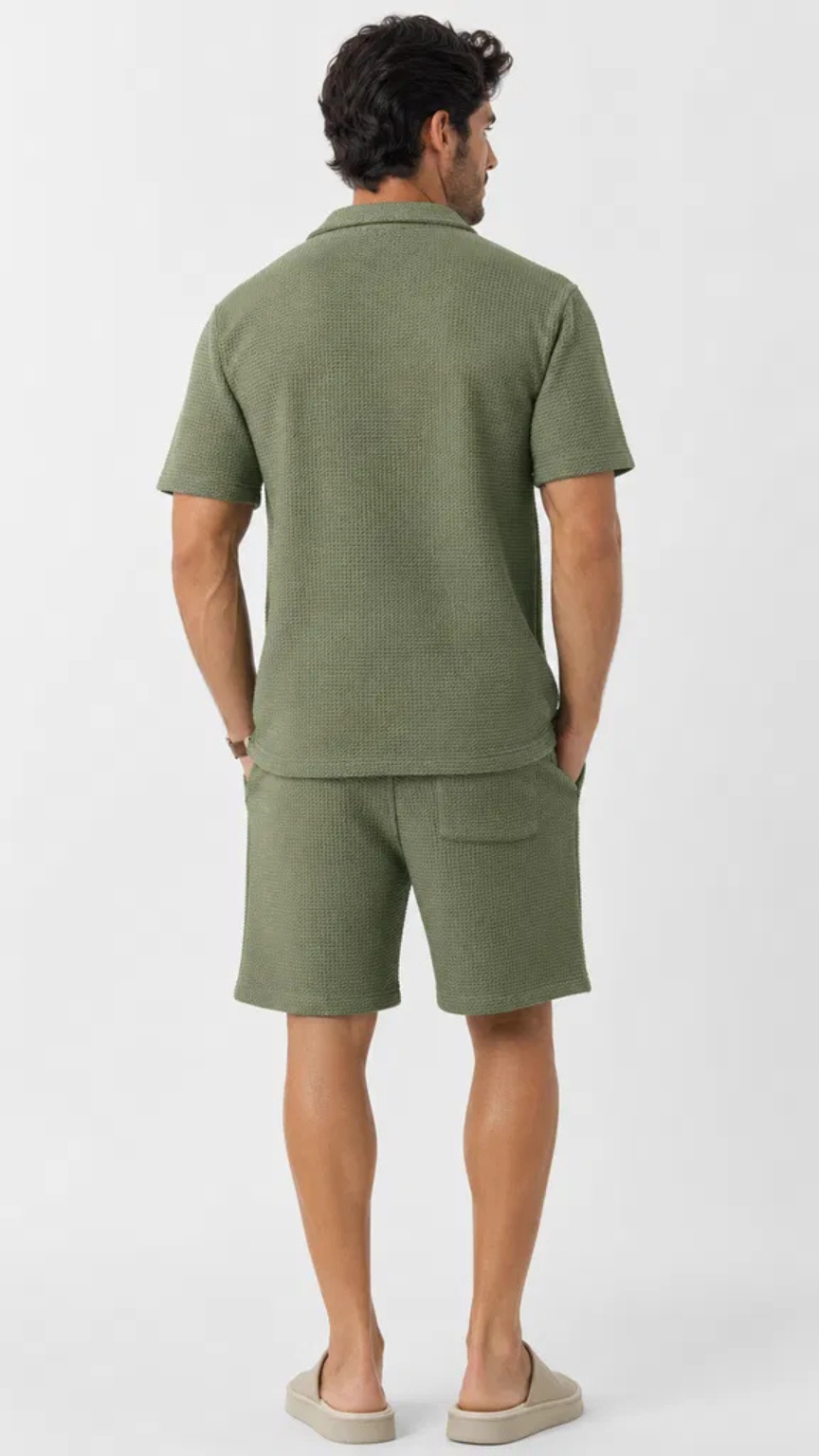 Premium Men’s Waffle Summer Set