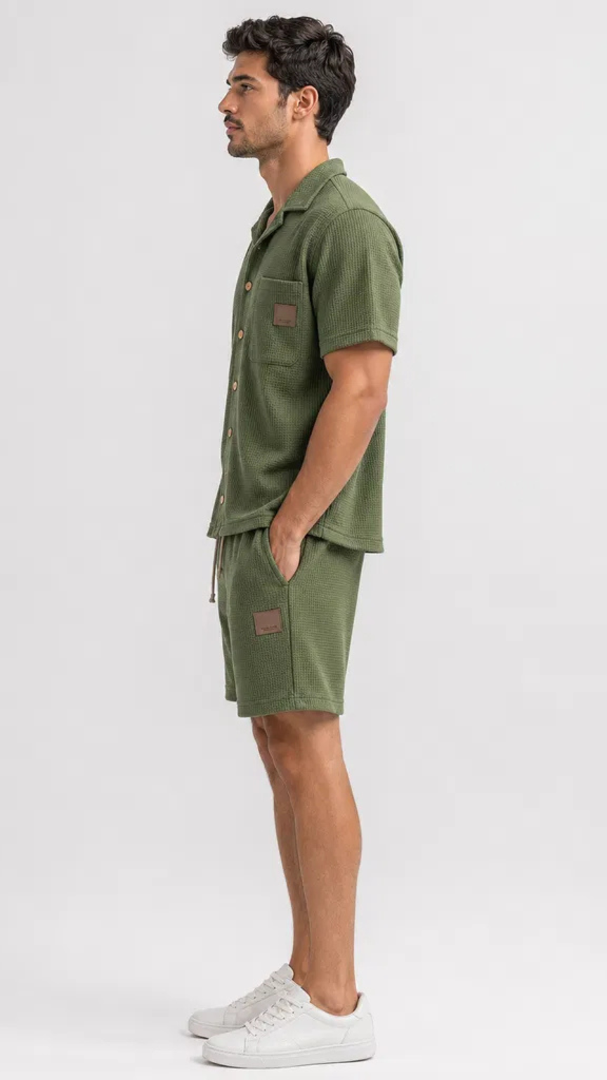 Premium Men’s Waffle Summer Set