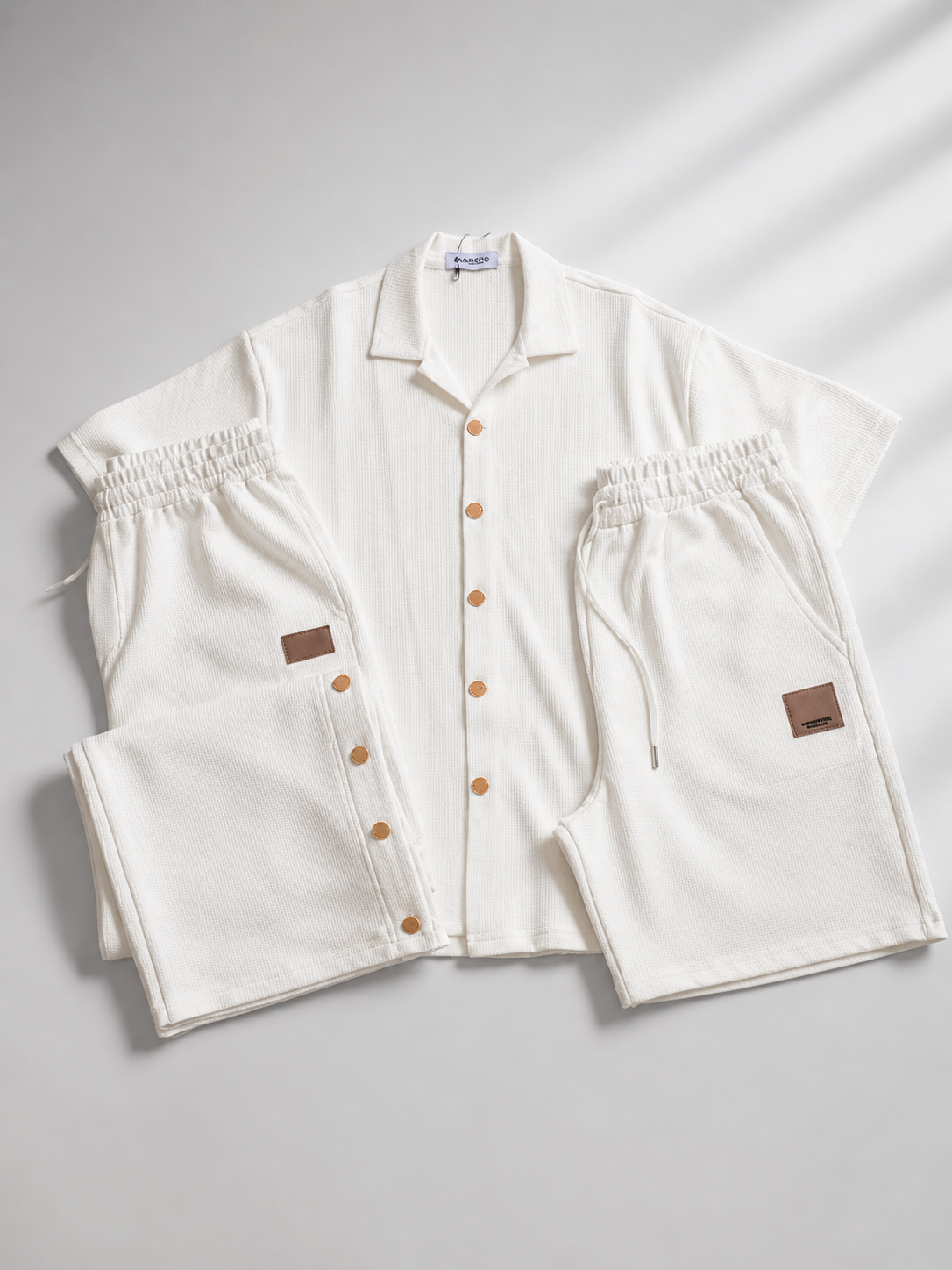 Kareno men waffle summer set premium streetwear style