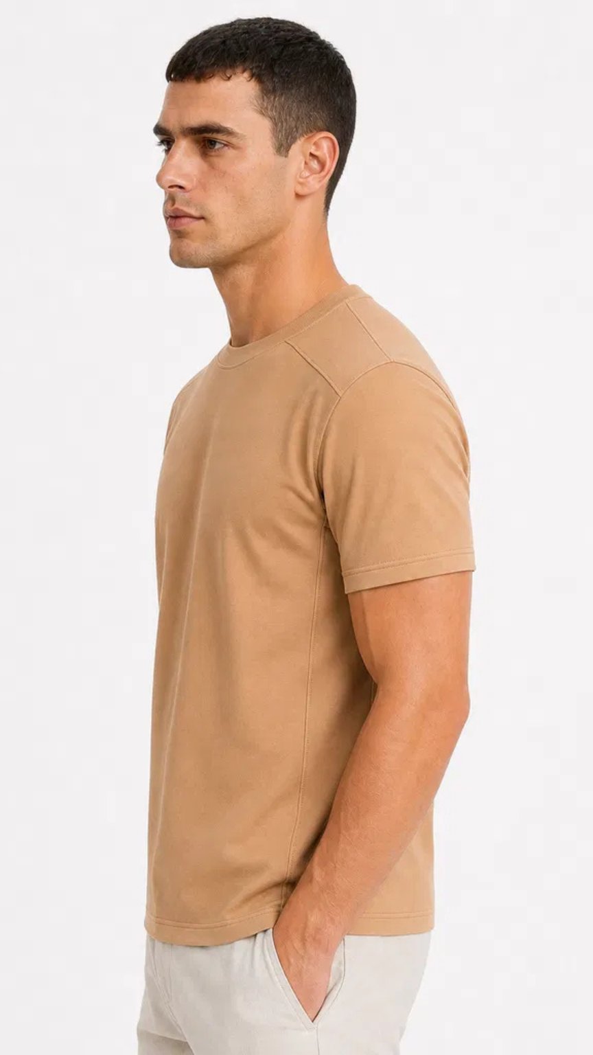 Kareno men basic cotton t shirt relaxed minimalist fit