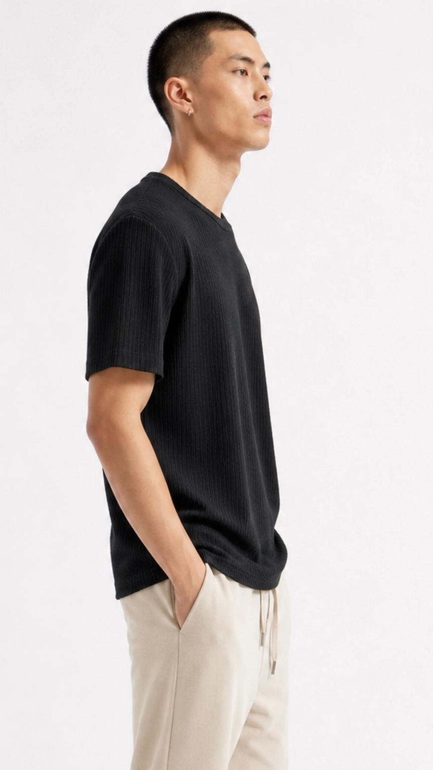 Kareno men luxury basic t shirt breathable cotton fabric