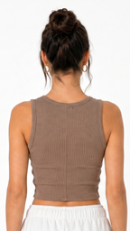 Kareno women cropped athletic top breathable fabric