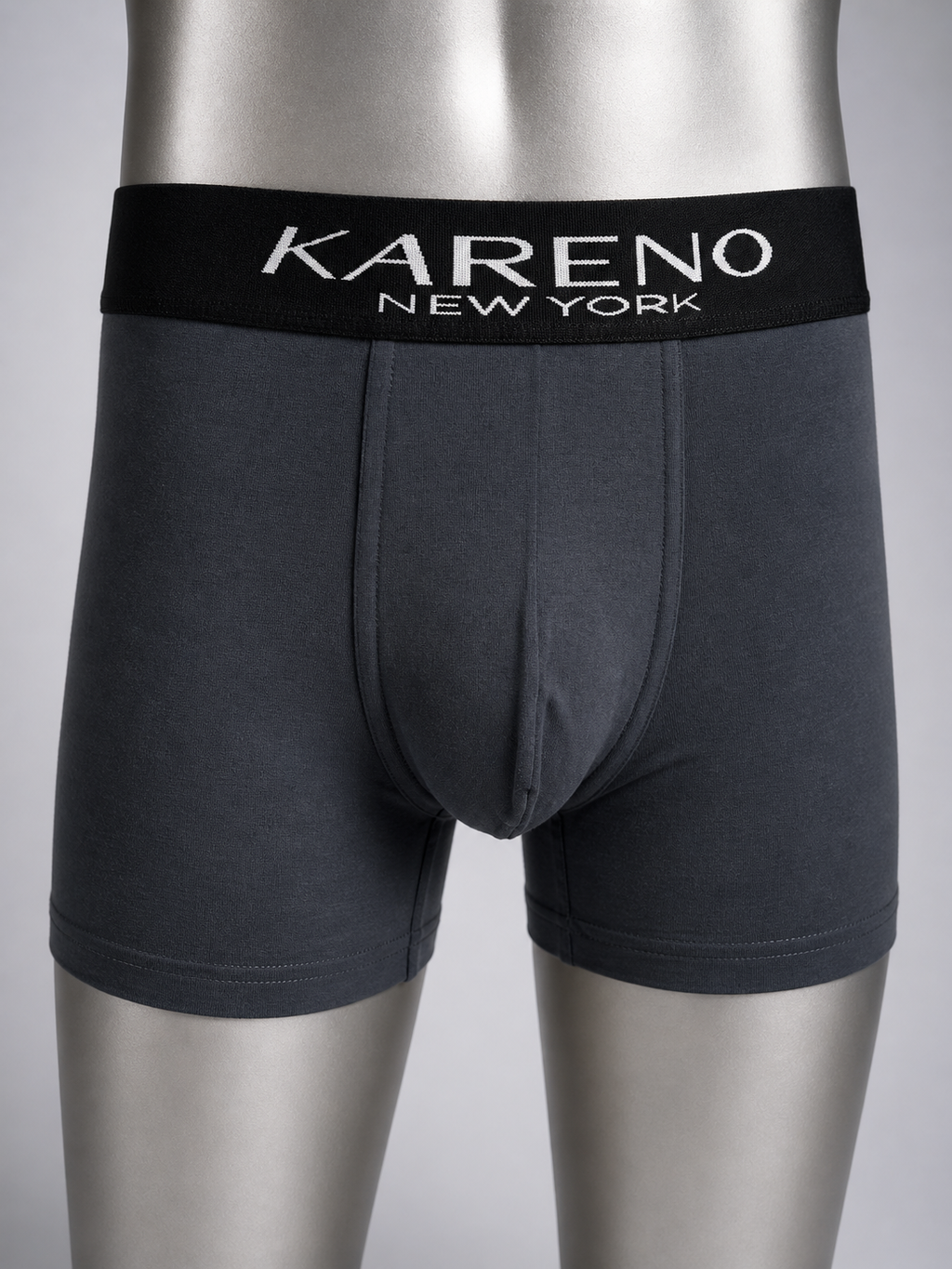 Kareno New York grey boxer briefs men fashion underwear side angle