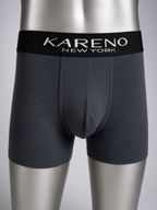 Kareno New York grey boxer briefs men fashion underwear side angle