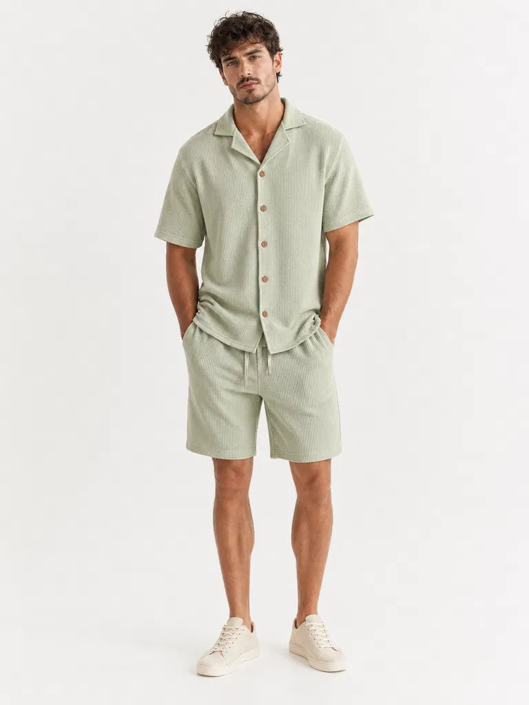 Premium Men’s Waffle Summer Set